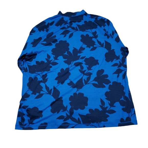 G/FORE Men’s Tonal Floral Luxe Quarter Zip Golf Pullover Blue Mid Layer Size XL - Picture 2 of 8